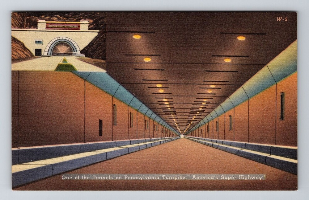 PA-Pennsylvania, A Tunnel on Pennsylvania Turnpike, Vintage Postcard