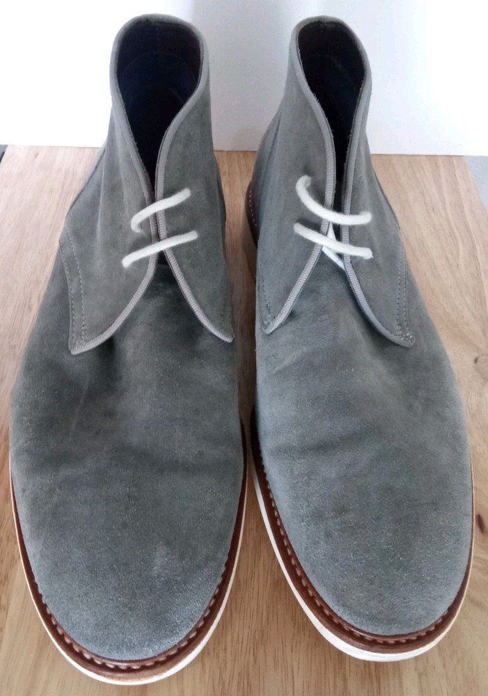 Wallin & Bros Men's High Top Gray Suede Shoes Size 46
