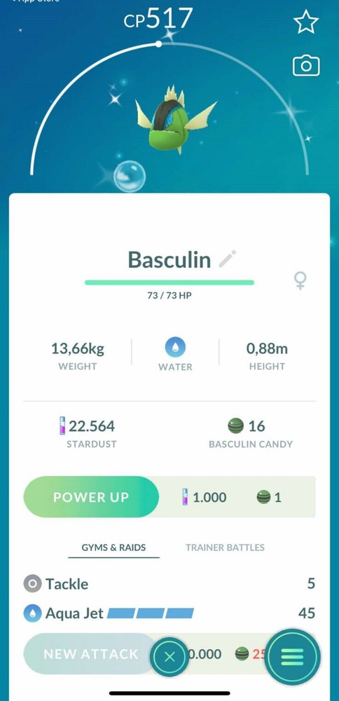 Trade Shiny Blue Basculin for 20k Stardust - Check Details  