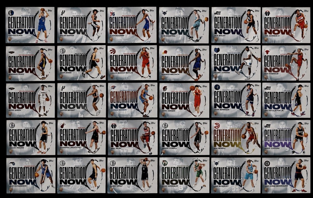2025-26 Topps Basketball Generation Now 30 Card Complete Set Flagg Harper VJ RC
