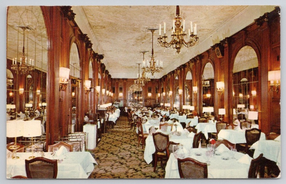 Versailles Room Pick-Mark Twain Hotel St. Louis MO Curteichcolor Postcard