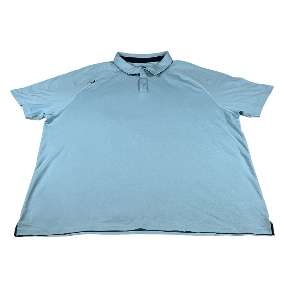 Rhone Commuter Polo Shirt Mens Size XXL 2XL Blue Short Sleeve Golf Preppy