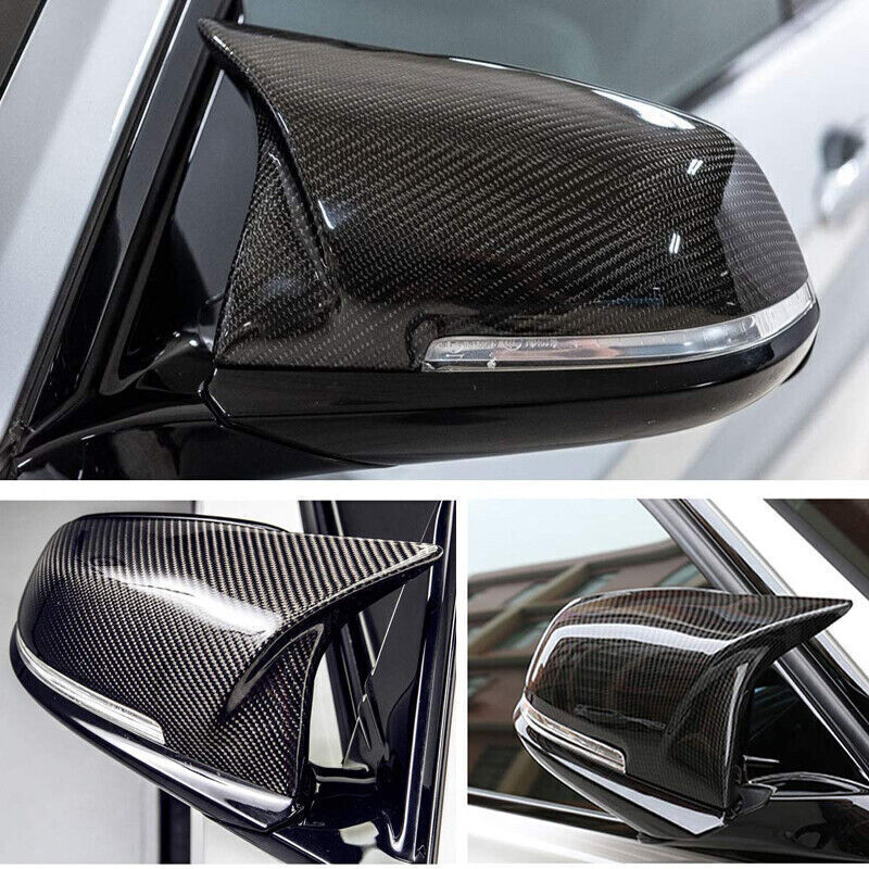 2x Carbon Fiber Side Mirror Cover Caps for  BMW 3 Series F30 F31 320i 328i 330i