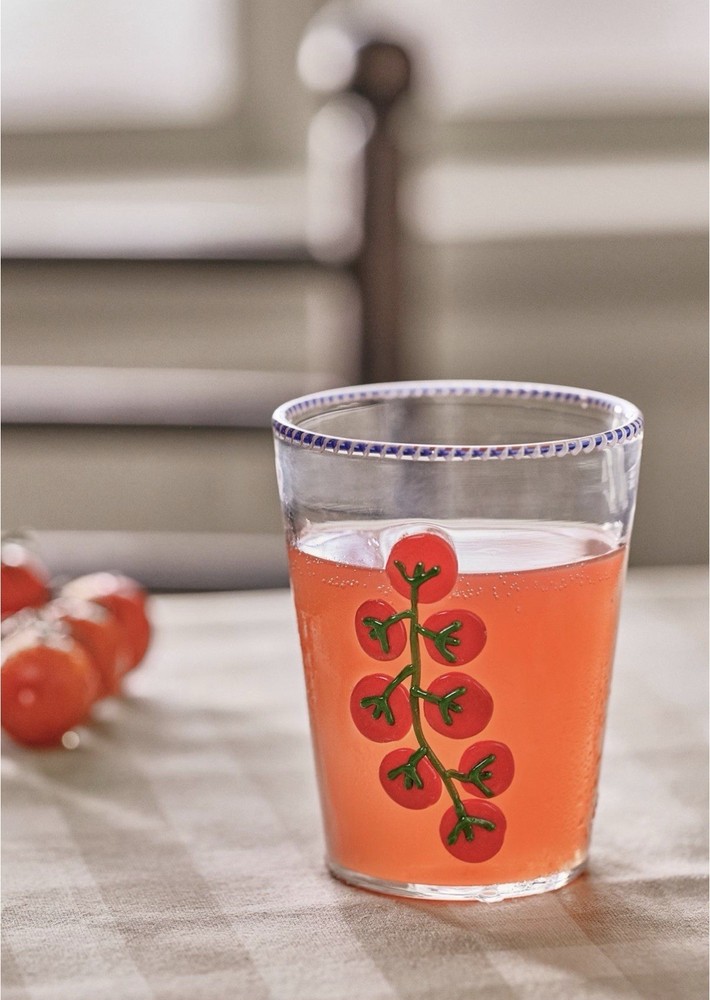 NWT/NIB Anthropologie Farmstand Juice Glass - Tomatoes