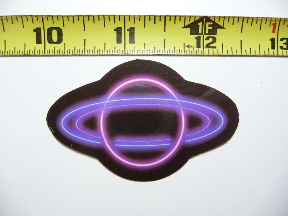 Uranus Planet Rings Neon Sticker Decal Colorful Fun Celebration