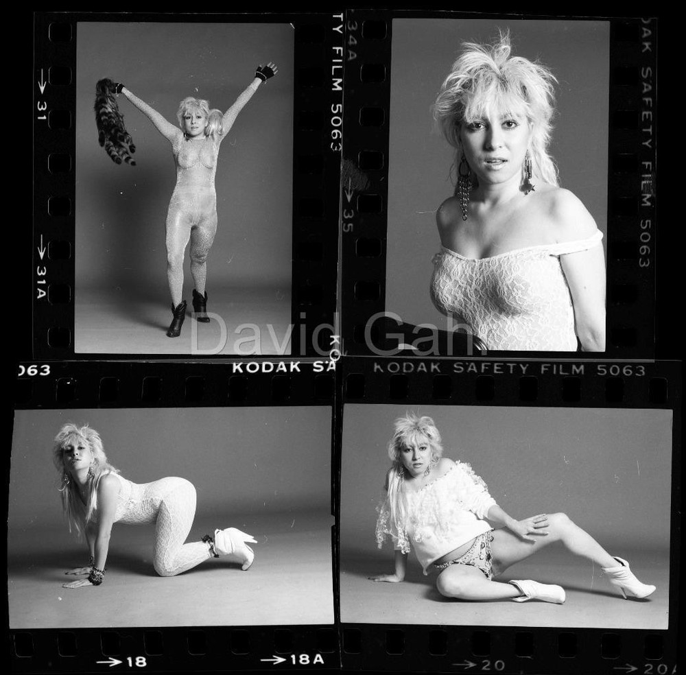 '85 Puffie D Sexy Singer Actress Model? Original Gahr 35mm 4 Negative Lot B466