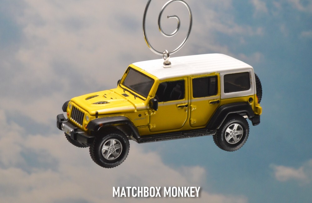Acid Yellow 2017 Jeep Wrangler Chief JKU Unlimited Custom Christmas Ornament-image