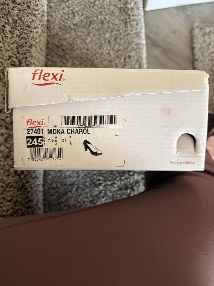 Flexi Moka Charol Nude Tan Patent Leather Pumps Size 7.5 US 37 EU Platform Heel