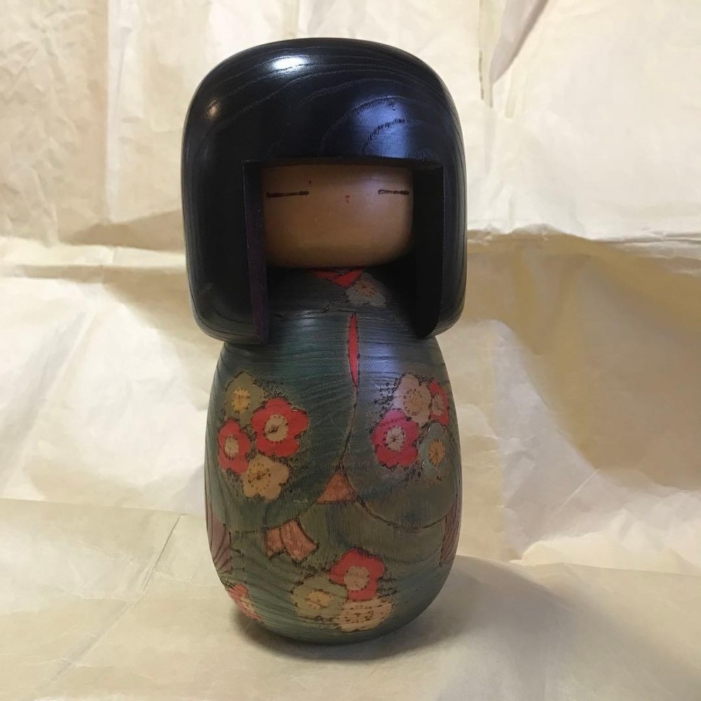 Kyoto Kokeshi Doll Folk Art Japanese Interior Decor Traditional Craft 25cm