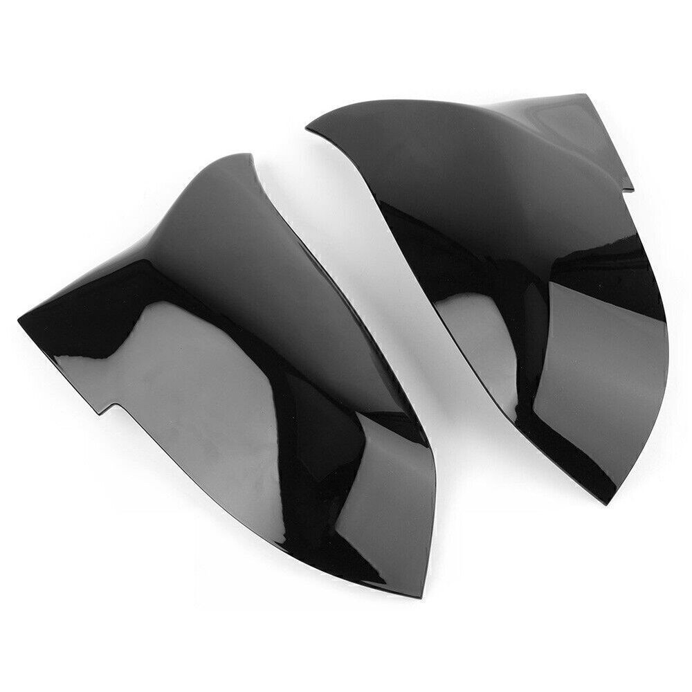 2X Rear View Side Mirror Cover Trim For BMW F20 F21 F30 F31 F34 E84 Glossy Black
