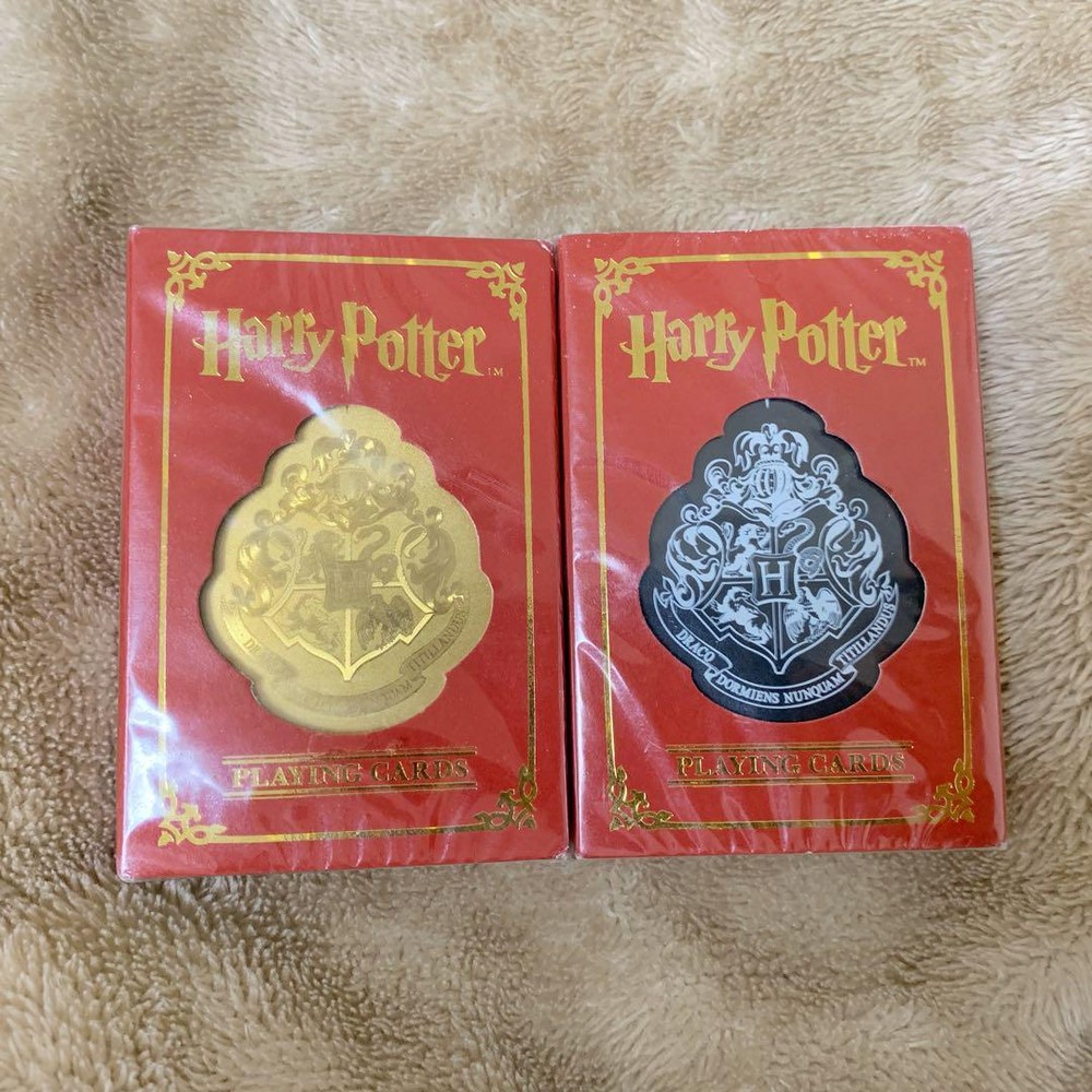 Official Harry Potter Playing Cards Set Of 2 Gold Black Novelty