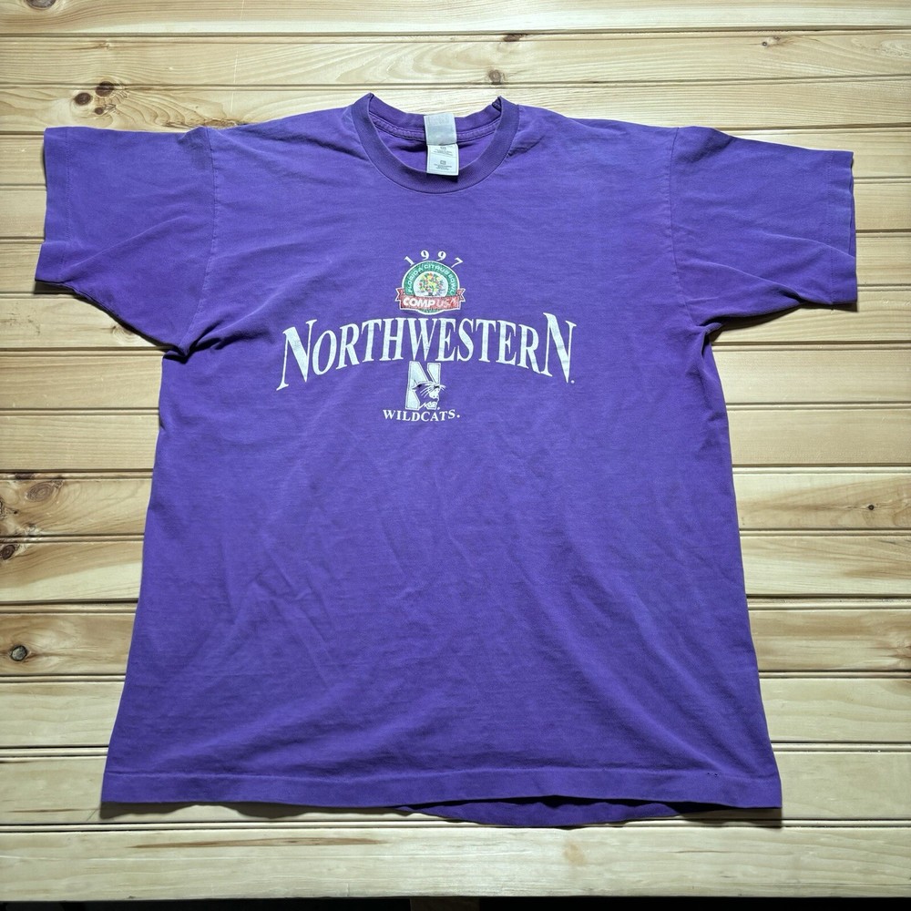 Vintage 90s Northwestern University Wildcats Citrus Bowl 1997 Shirt Size XL