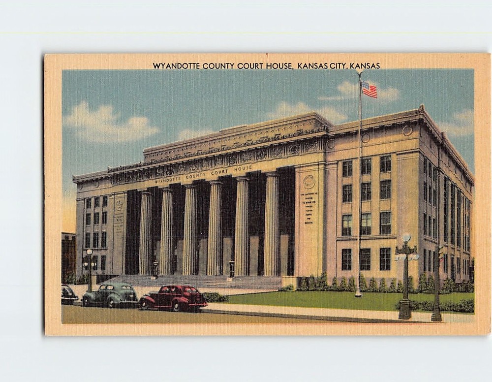 Postcard Wyandotte County Court House Kansas City Kansas USA