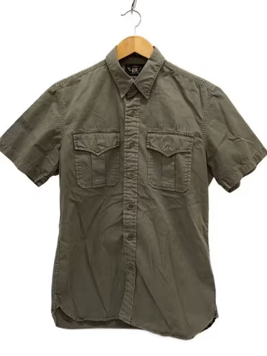RRL/Short Sleeve Shirt/M/Cotton/KHK/Solid/782631318001