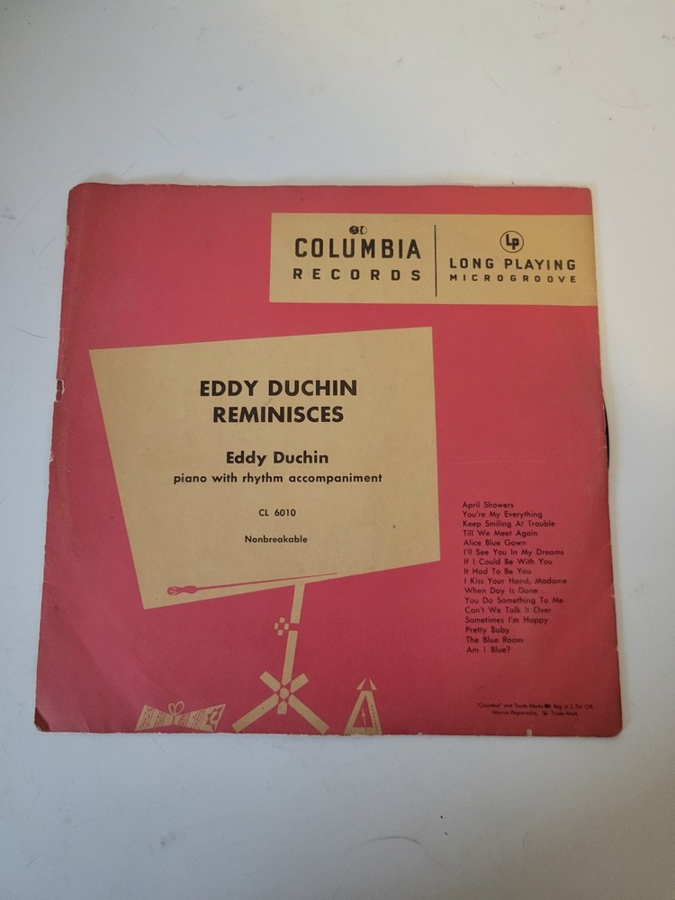 Eddy Duchin – Reminisces LP Record Columbia Easy Listening 33 RPM