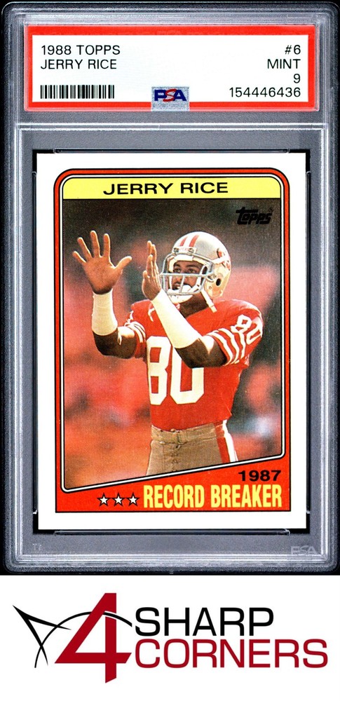 1988 Topps #6 Jerry Rice 49Ers Hof Record Breaker Psa 94SC: Leading the industry in consignment services!