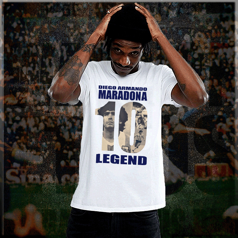 Soccer T-Shirt Diego Maradona Argentina Football Legend S-3XL, World Cup new tee