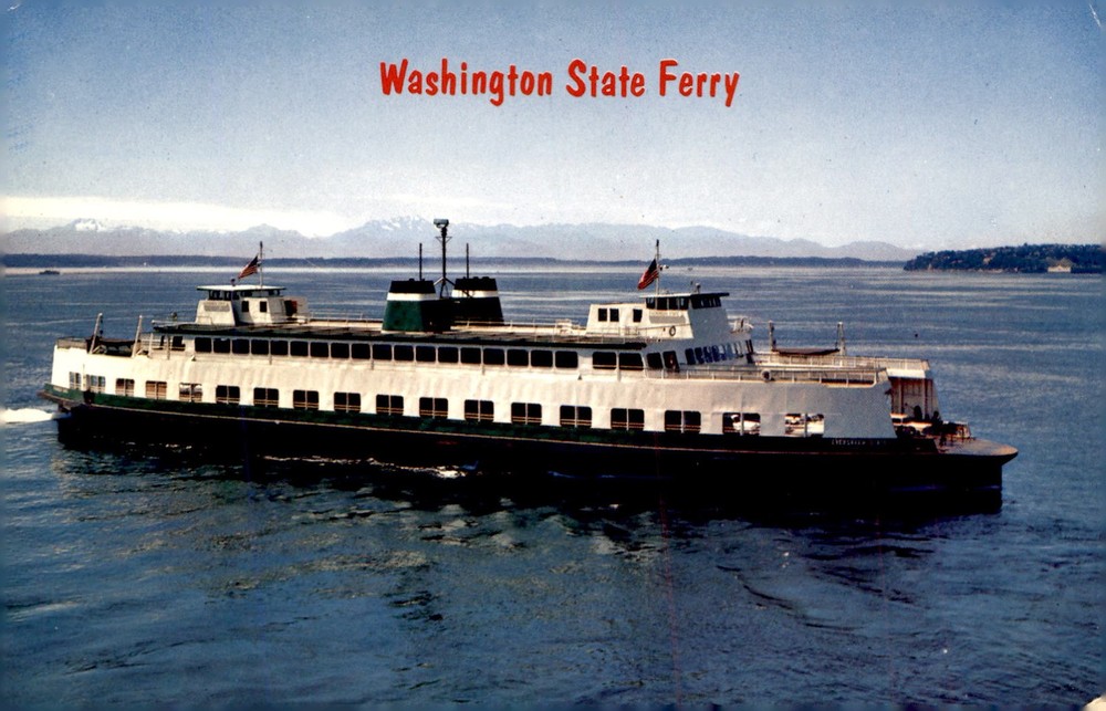 Washington State Ferry, Evergreen State, Puget Sound, Olympic Postcard