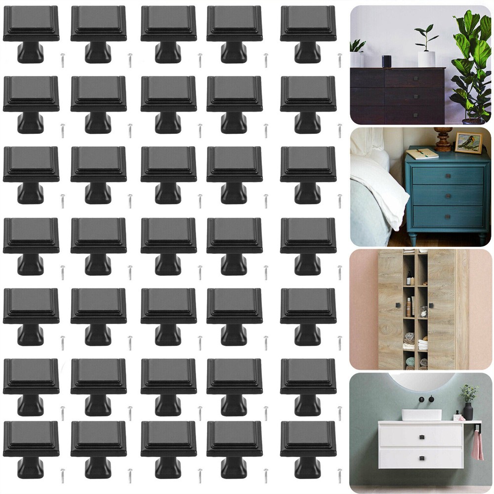 Door Knobs Cabinet Furniture Handle Cupboard Drawer Kitchen Square Pull wholesal