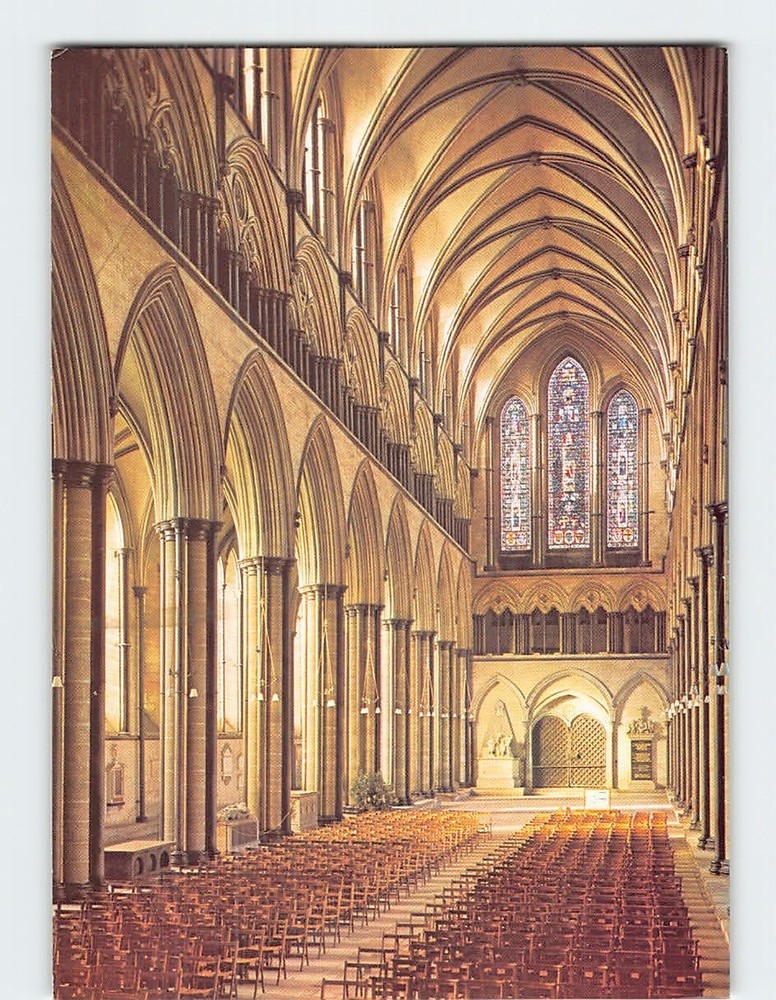 Postcard The Nave Salisbury Cathedral Salisbury England