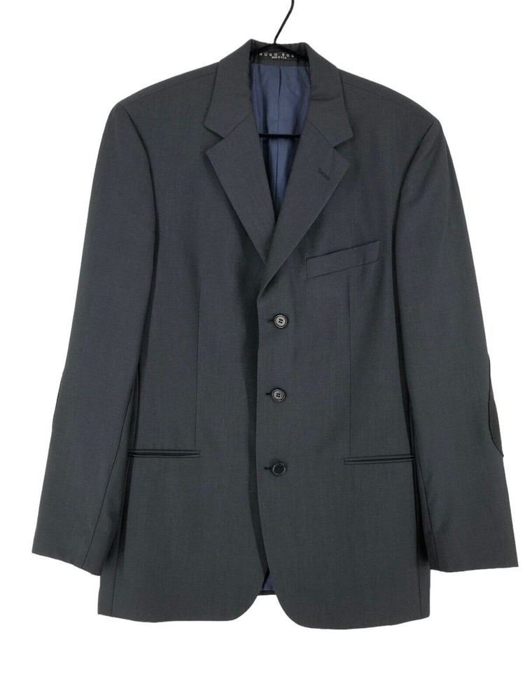 Vintage HUGO BOSS Blazer Jacket Einstein Sigma 100% Wool Men Size 40R - M