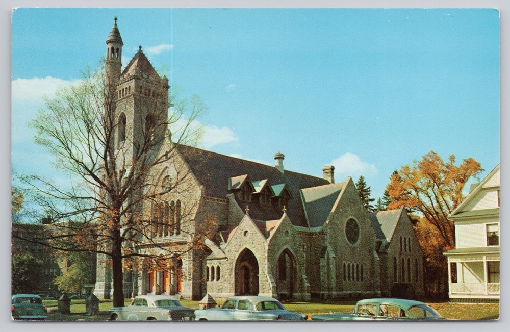 St Johnsbury Vermont, North Congregational Church, Vintage Postcard