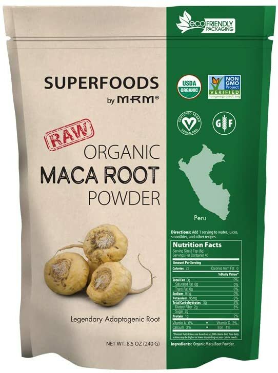 MRM Raw Organic Maca Root Powder- 8.5 Oz