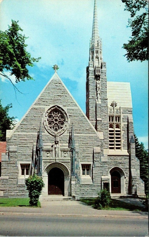 Saint Mary's Roman Catholic Church Augusta Maine Vintage Postcard