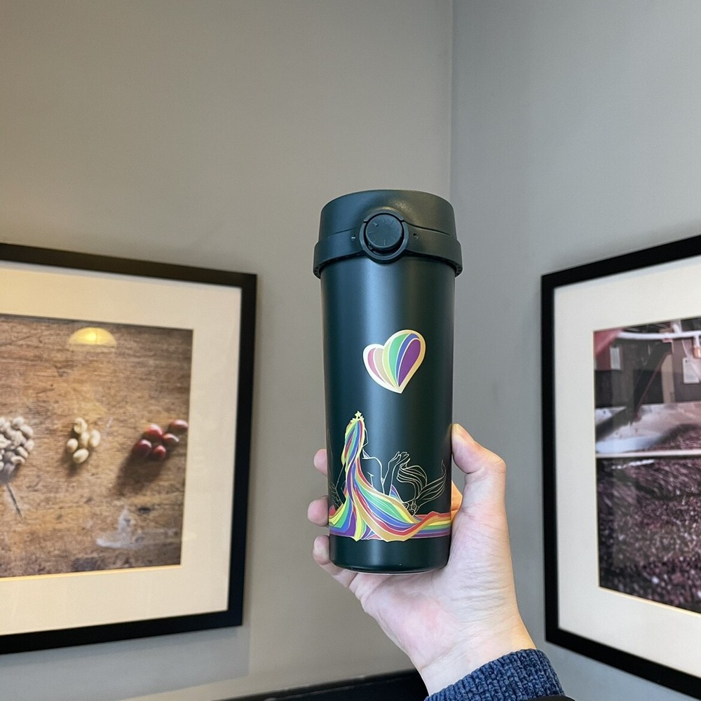 2022 Starbucks Valentine's Rainbow Love 16oz Stainless Steel Tumbler