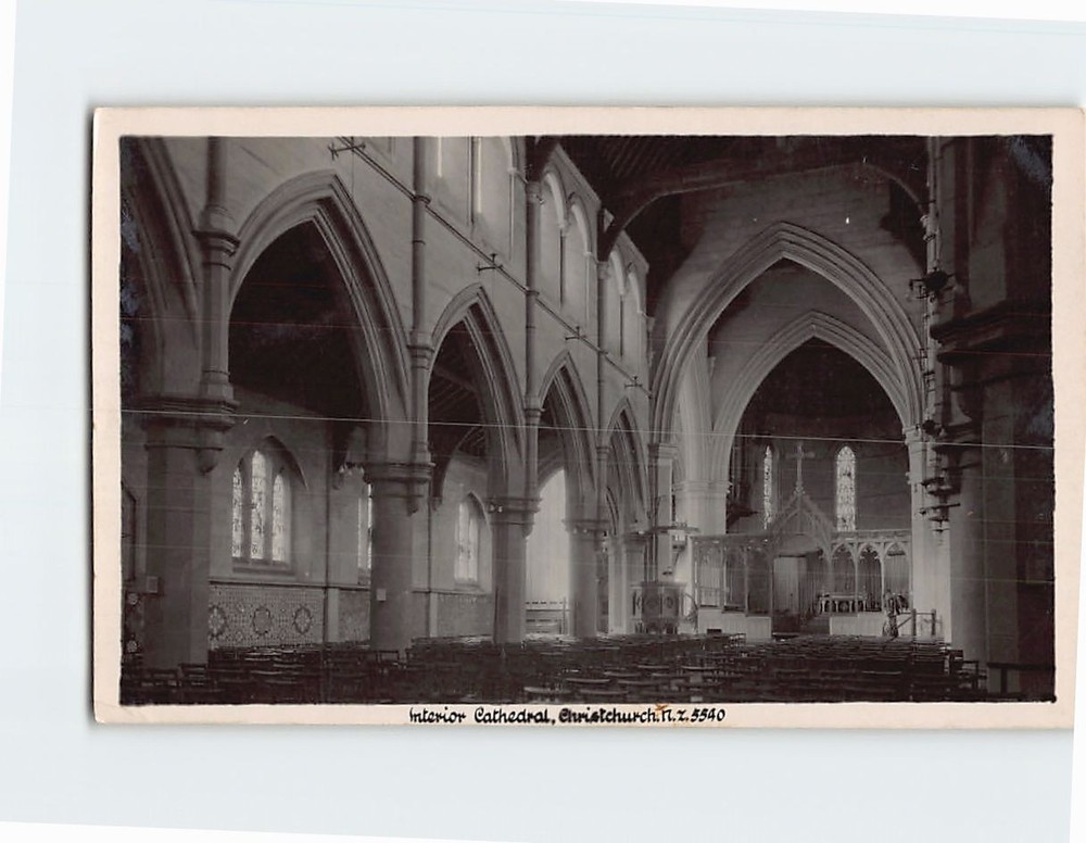 Postcard Interior Cathedral Christchurch