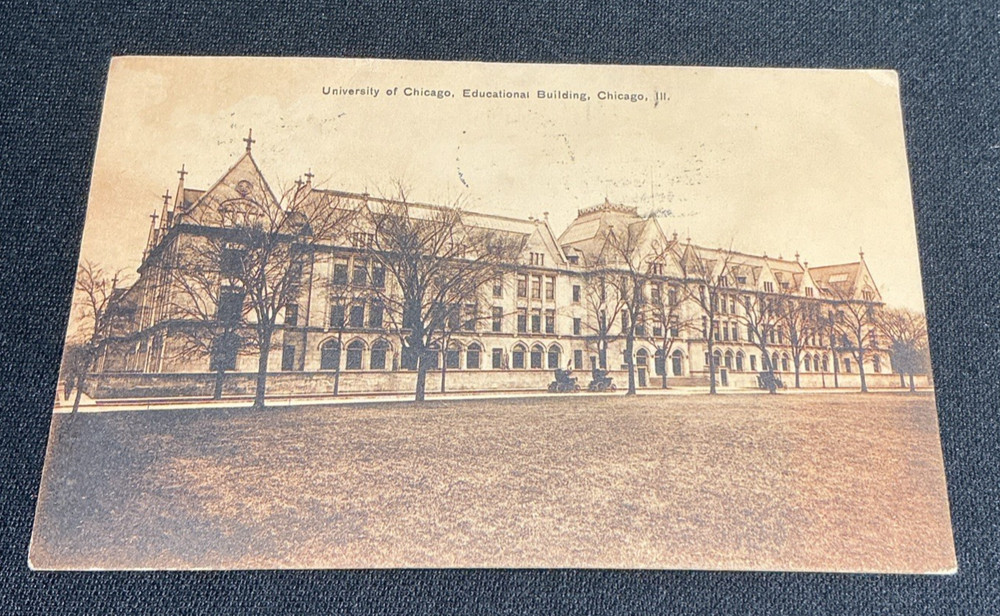 Antique RPPC Postcard 1908 Educational Building University of Chicago