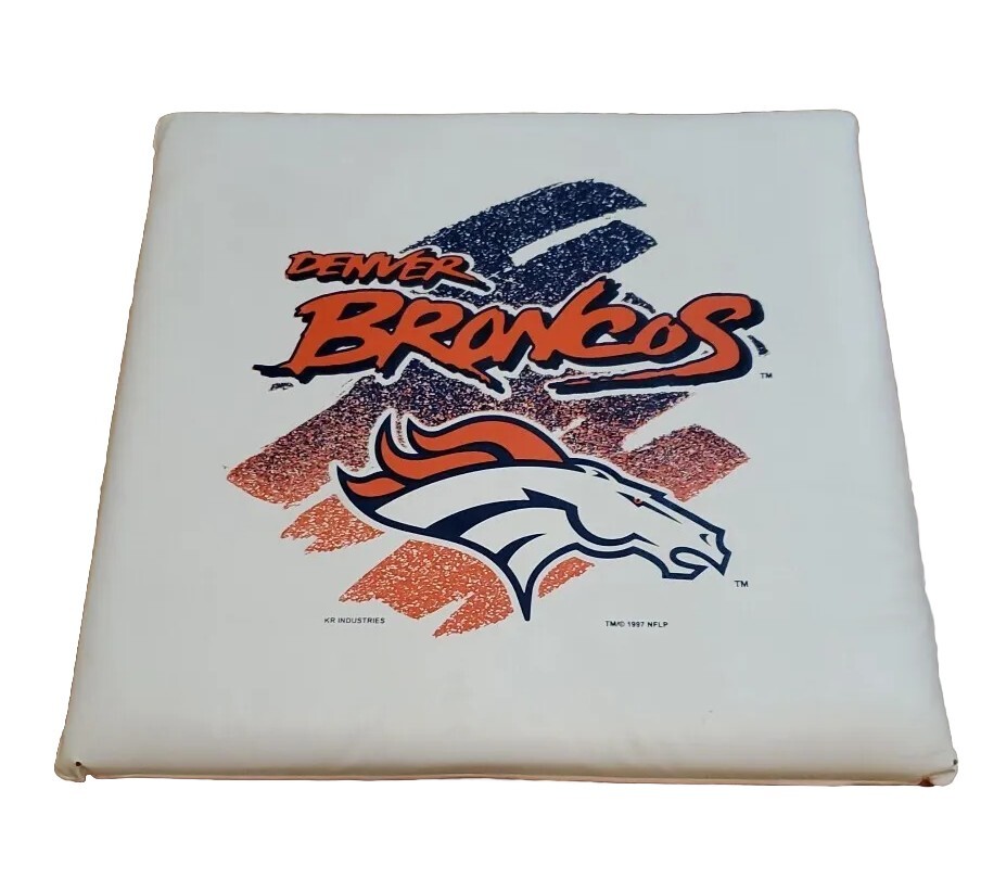 Vintage 1997 Denver Broncos NFL Bleacher Seat Cushion Football Memorabilia