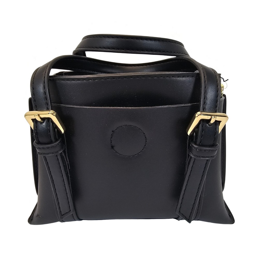 Forever 21 Black Faux Leather Mini Crossbody Tote Bag NWT