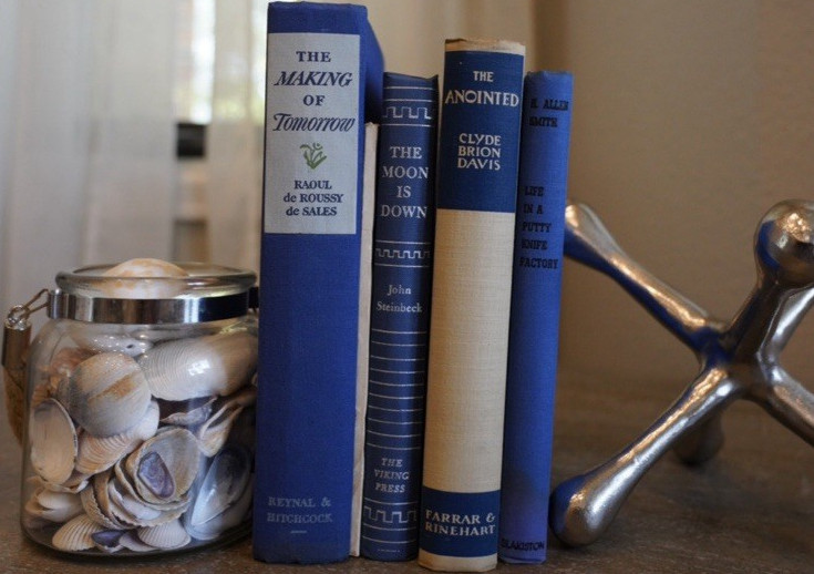 Vintage Book Bundle set of 5 for Decor, (one paperback)