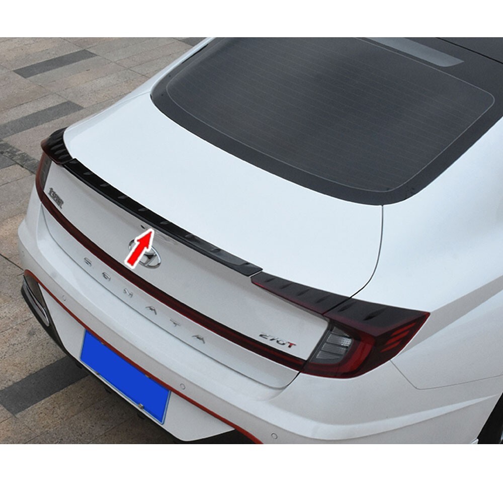 Unpainted For Hyundai DN8 Sonata 8th Sedan Sport Type Rear Trunk Spoiler ABS