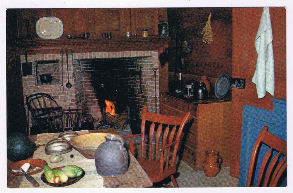 Postcard Upper Canada Village Morrisburg Ontario Kitchen French Robertson House