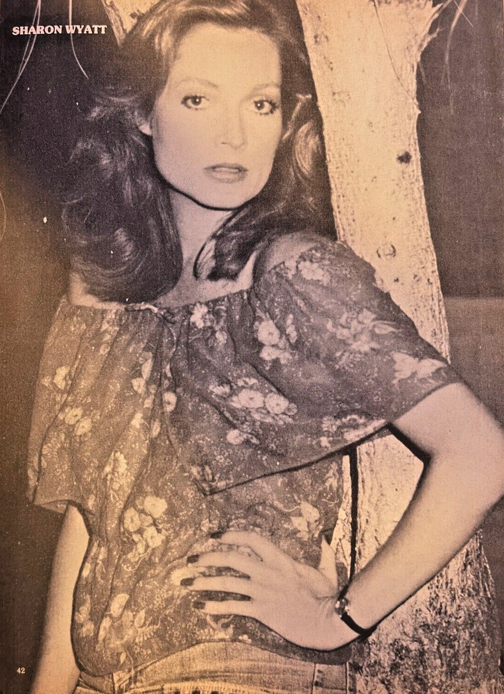 1980s Vintage Magazine Illustration Actress Sharon Wyatt