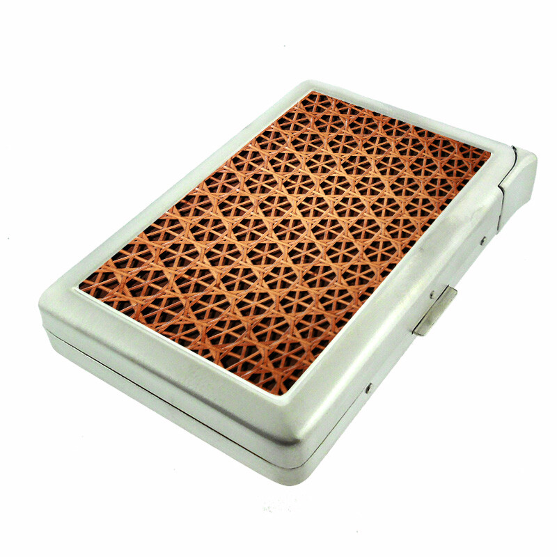 Abstract Art Em4 Cigarette Case with Built in Lighter Metal Wallet-image