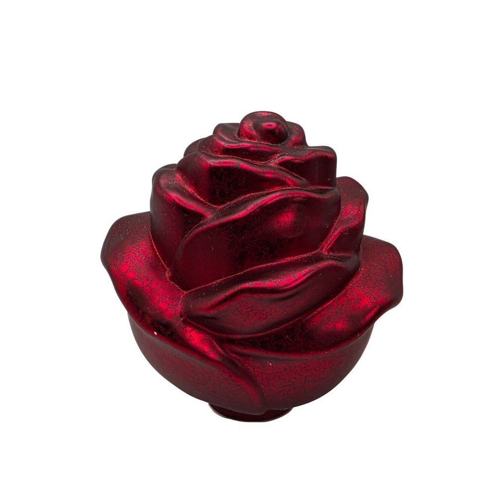 Valerie Parhill QVC Mercury Glass LED Light Up Rose Flower Decor  lamp timer 5