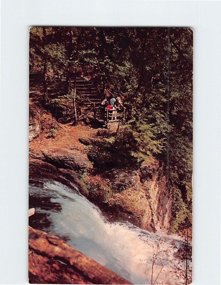 Postcard Bushkill Falls Pocono Mountains at Bushkill Pennsylvania USA
