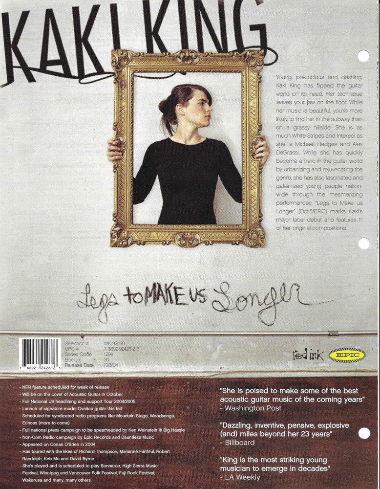 KAKI KING Rare VINTAGE 2004 PROMO TRADE AD Poster for Legs to  8.5x11 MINT