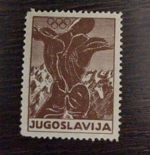 Yugoslavia 1936 Slovenia charity poster stamp, Olympic Games Berlin, Germany