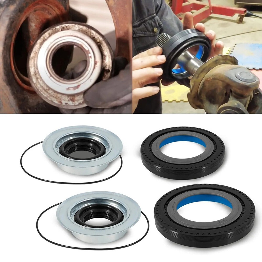 Front Axle Vaccum Seal & Dust Seals Kit /Hub O-Ring for Ford F450 F350