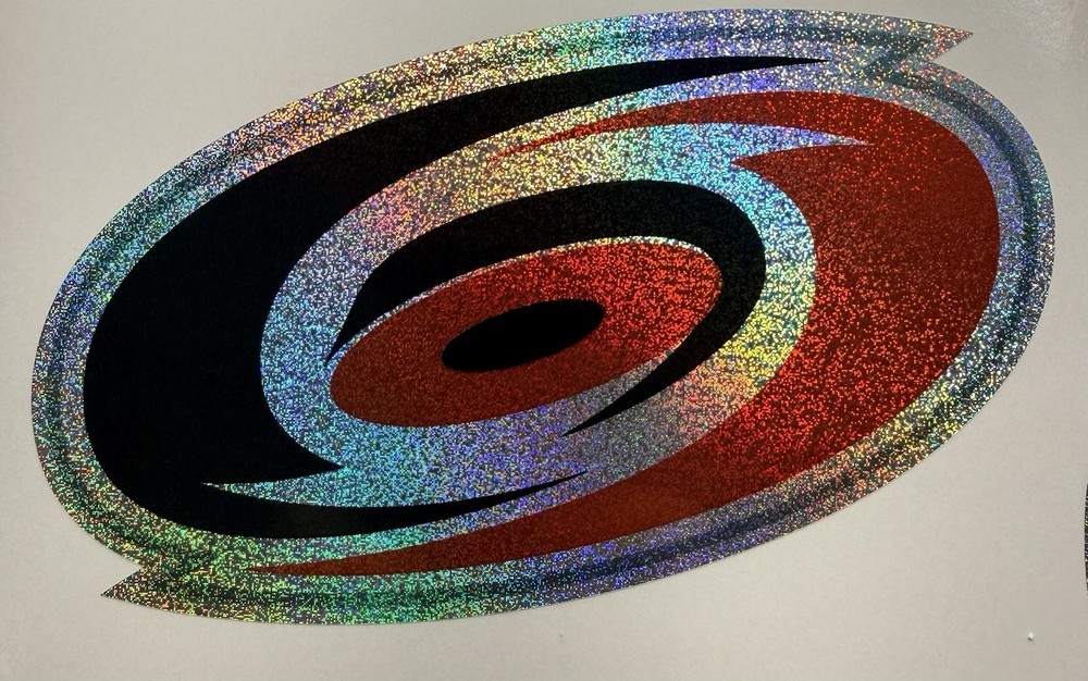 Carolina Hurricanes Holographic Tiny Sparkle Vinyl Decal