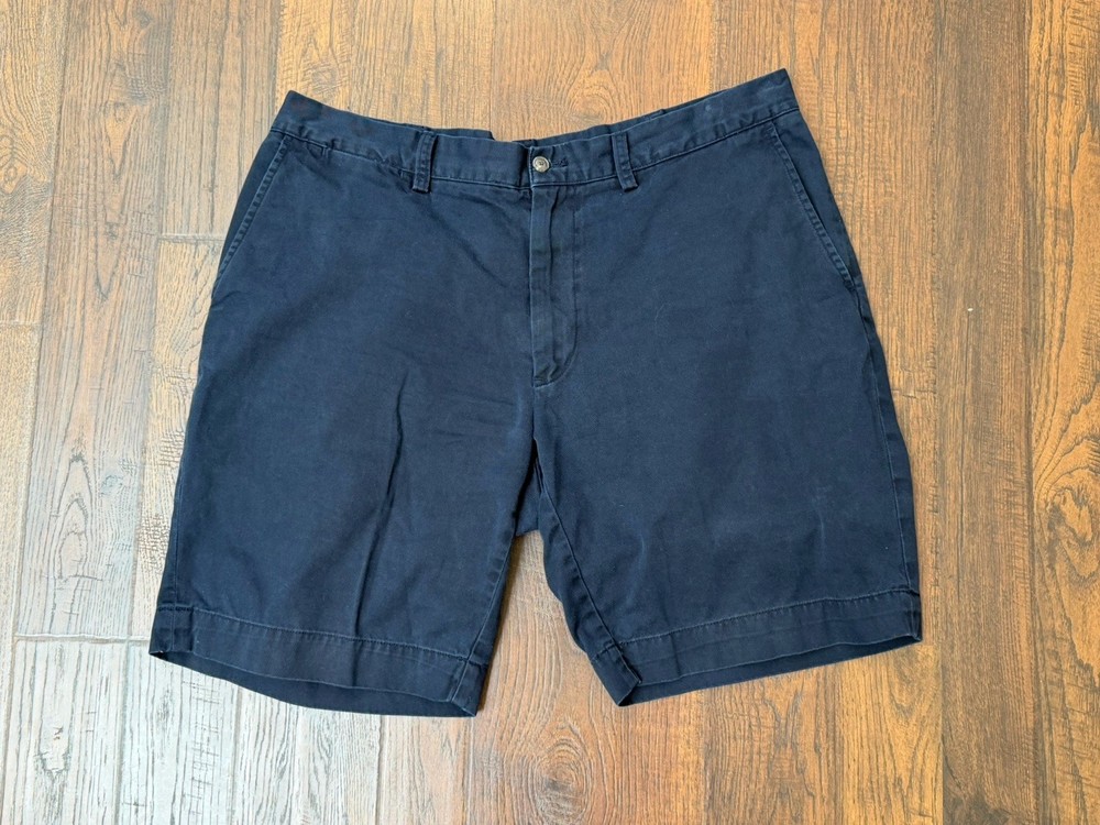 Polo Ralph Lauren Classic Fit 9” Chino Shorts Mens 36 Cotton Twill Navy Preppy