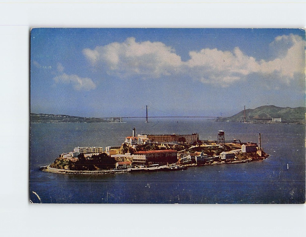 Postcard Alcatraz Island San Francisco Bay California USA