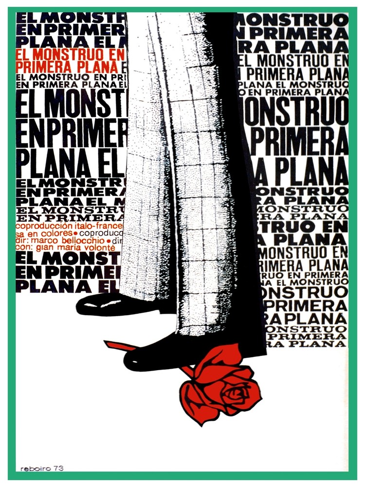 Mounstruo en primera plana Decoration Poster.Graphic Art Interior design.3549
