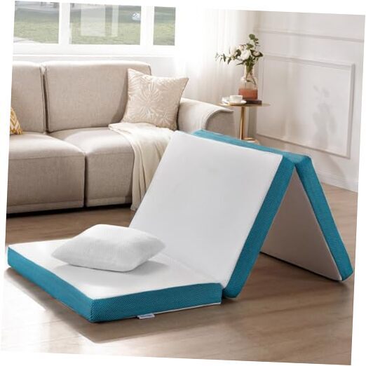 Memory Foam Folding Mattress with Pillow & Storage Bag, 4 Inch Trifold