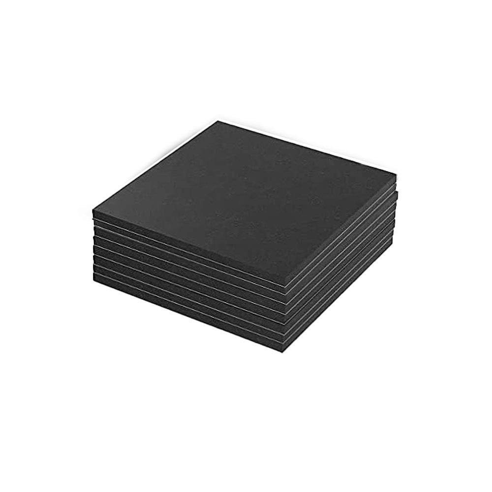 8 Pieces Black Neoprene Foam Anti Vibration Pads, Rubber Padding with Adhesiv...
