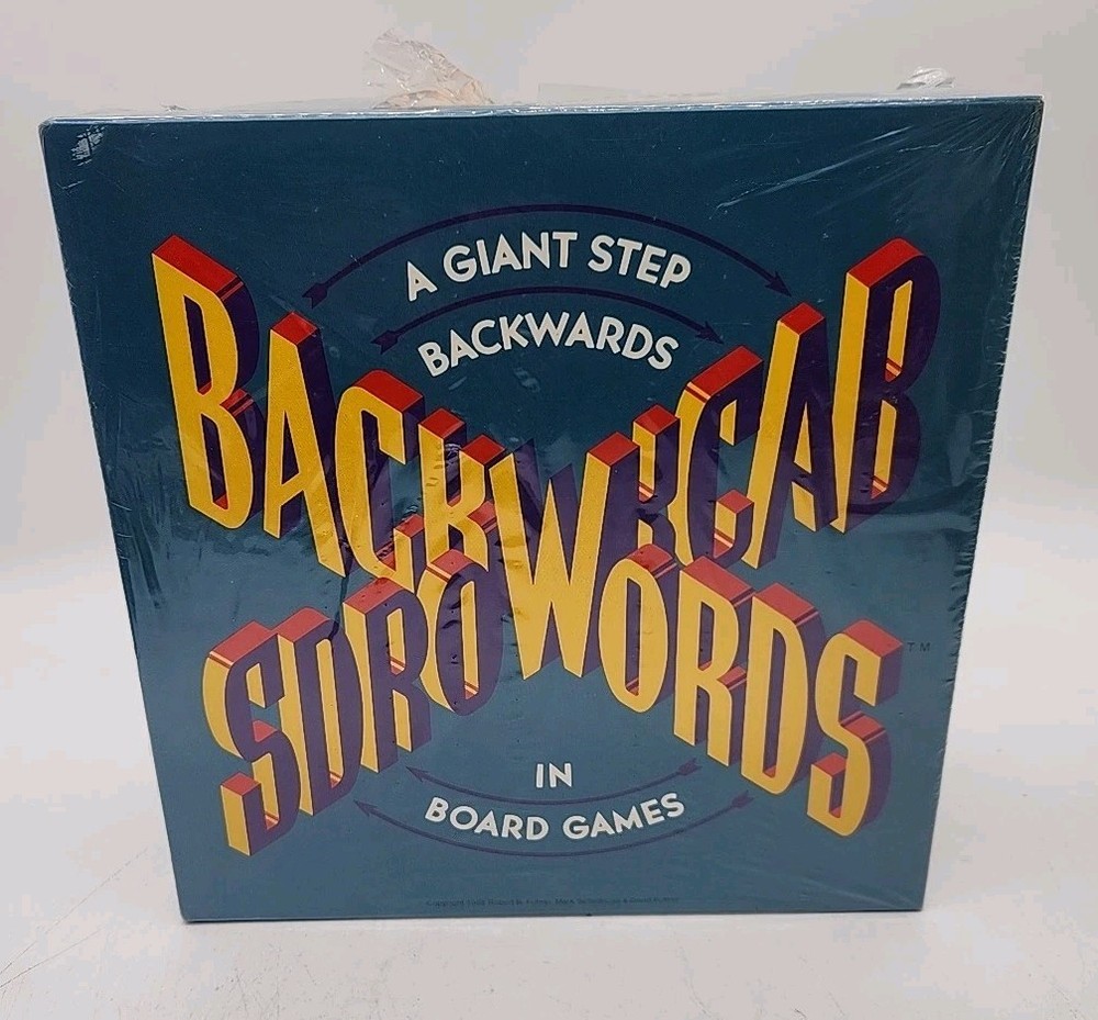 Vintage 1988 Backwords Board Game A Giant Step Backwards in Board Games Complete
